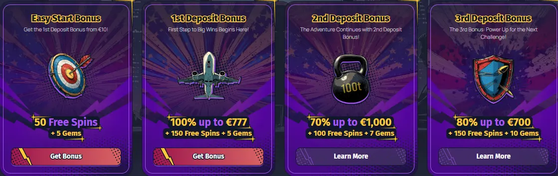 spinlander welcome bonus
